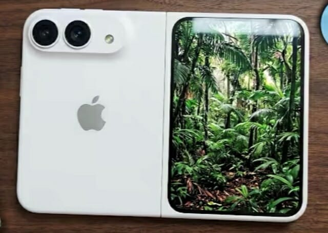 폴더블 아이폰의 렌더링. [마진 부 엑스]