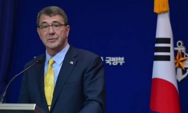 2015년 11월 방한한 애쉬 카터 전 미국 국방부 장관./사진=뉴스1