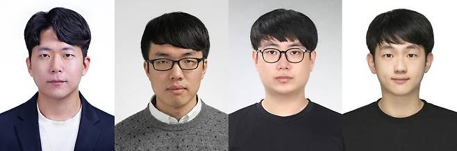한승열(왼쪽부터) 교수, 이상현, 황재박, 조용현 연구원.[UNIST 제공]