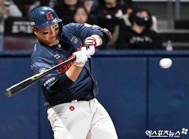 2026시즌 개막 후 지난 18일까지 1군 복귀 홈런을 신고하지 못한 롯데 자이언츠 내야수 한동희. 사진 엑스포츠뉴스 DB