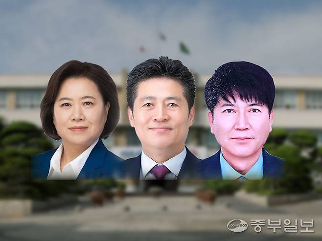 왼쪽부터 손화정, 김정헌, 안광호 영종구청장 예비후보 공식 프로필 사진을 이용해 제작한 그래픽 이미지. 나세은 기자