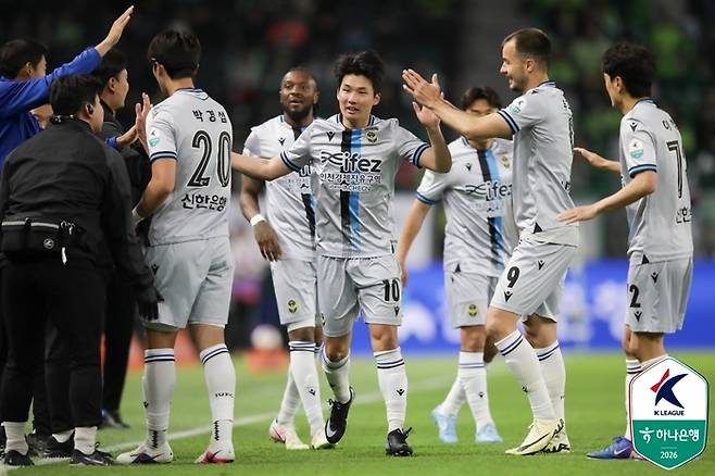 역전골을 넣은 인천 이동률. 제공 | 한국프로축구연맹