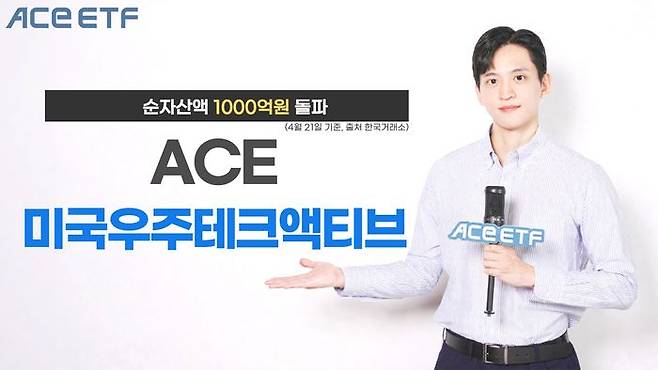 ACE 미국우주테크액티브 ETF의 순자산액은 1037억원으로 집계됐다.ⓒ한국투자신탁운용