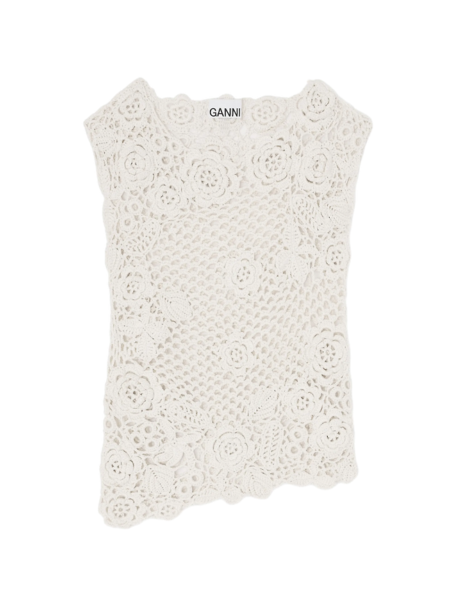 플로럴 크로셰 탑