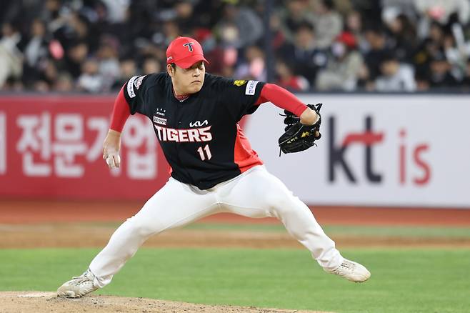 22일 수원 KT전에서 결승타를 허용한 오른손 필승조 조상우. KIA 제공