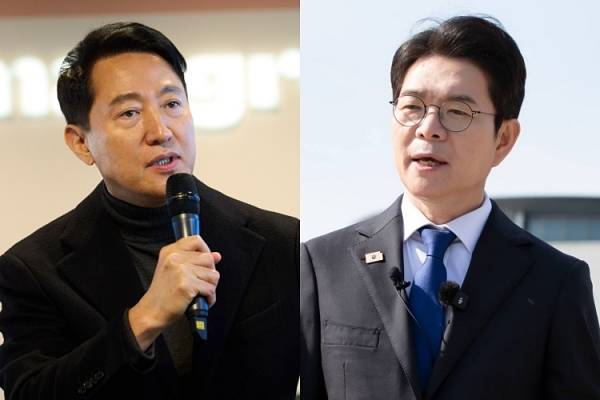 ▲오세훈 서울시장(국민의힘 서울시장 후보, 왼쪽)과 정원오 더불어민주당 서울시장 후보. 사진=오세훈, 정원오 후보 페이스북
