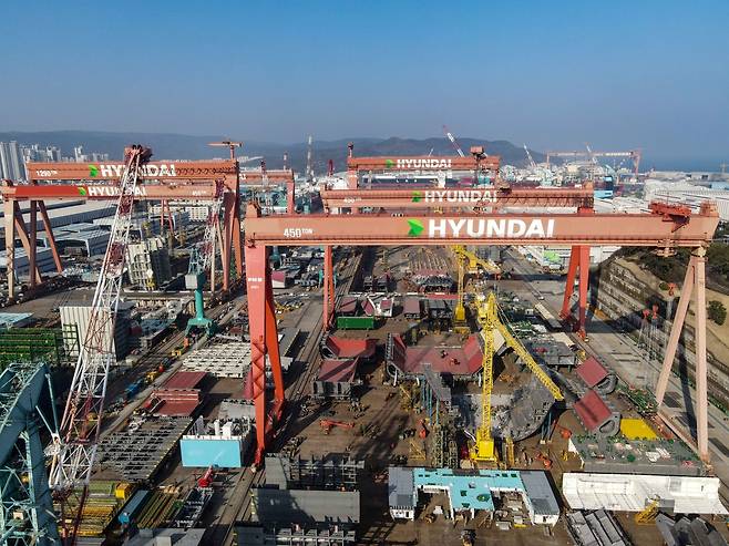HD현대중공업 울산 조선소 전경. [HD현대 제공]
