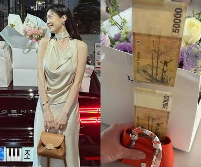 그룹 티아라 출신 류화영이 결혼을 앞두고 시댁의 선물에 기쁨을 표출하고 있다. / 사진=류화영 SNS