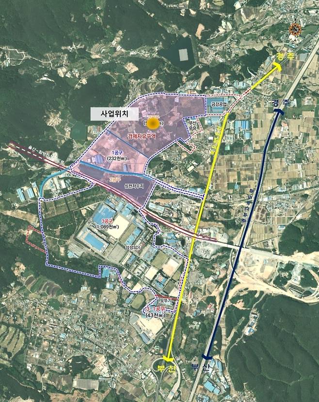 탄소중립특화 지식산업센터 위치도. 울산시 제공