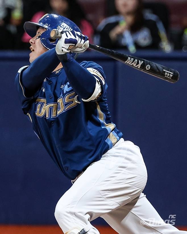 NC 이우성이 21일 서울 고척스카이돔에서 열린 2026 KBO리그 키움전에서 타격에 임하고 있다. 사진 | NC 다이노스