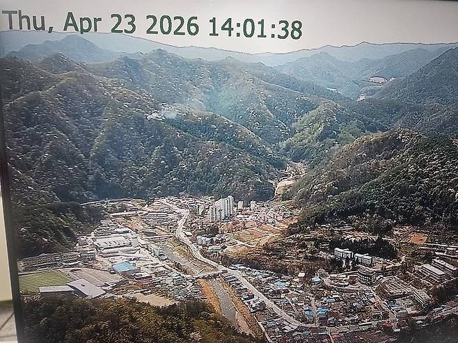 ▲ 태백 장성동 국유림 화재 모습 [강원도소방본부 제공]