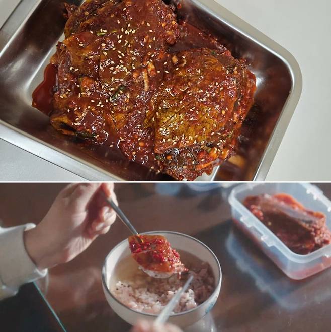 영화 <넘버원> 속 음식. 콩잎김치 / 사진. ⓒ이혜원