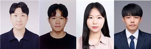 [서울=뉴시스] (왼쪽부터) 한태희 교수, 박종호 석박사과정, 하지수 석사과정, 김대환 박사과정. (사진=한양대 제공) 2026.04.23. photo@newsis.com *재판매 및 DB 금지