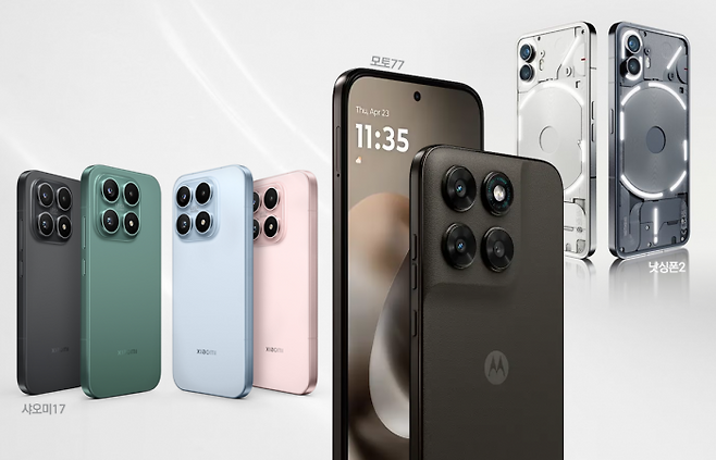 올해 상반기 다수의 외산폰이 국내 시장에 출시됐다. 그래픽=홍연택 기자