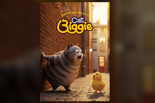 '캣 비기'는 기획 및 캐릭터 개발 포함 총 5개월 만에 완성된 작품으로, 참여 인원도 AI 기획, 제작 전문가 단 6명에 불과하다. (사진=CJENM 홈페이지 캡처)