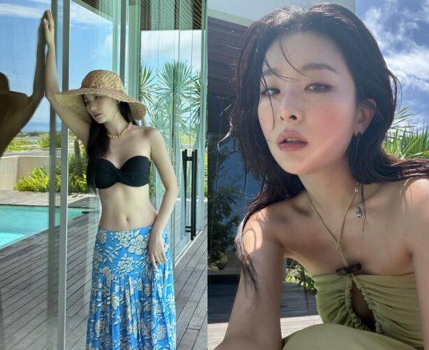 슬기가 비키니 자태를 자랑했다. 사진=슬기 인스타그램