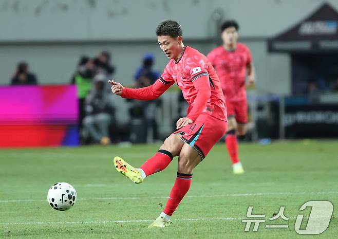 국가대표 공격수 조규성. 2025.11.18 ⓒ 뉴스1 황기선 기자