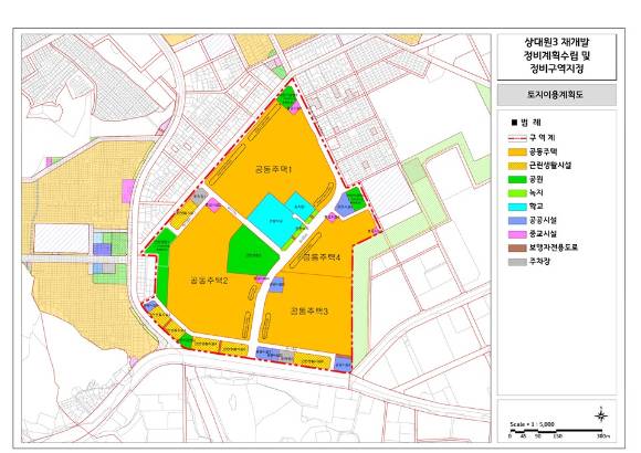 경기도 성남시 중원구 상대원동 상대원3구역 토지이용계획도. [사진=한국토지주택공사(LH)]