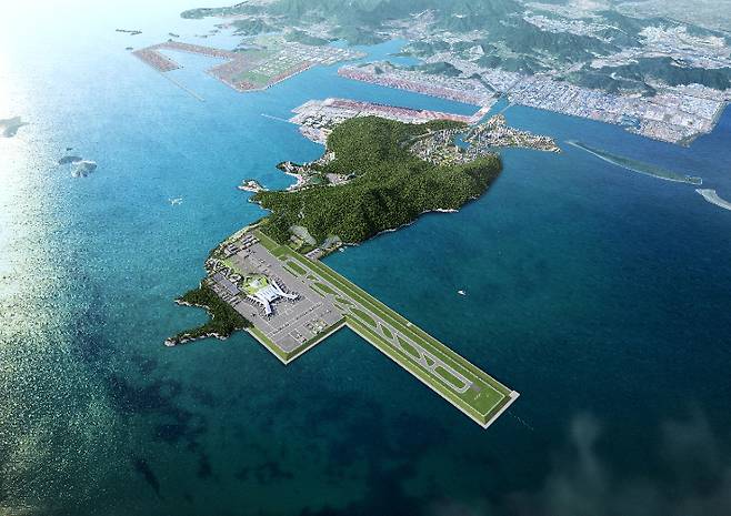 가덕신공항 조감도. 가덕도신공항건설공단 제공