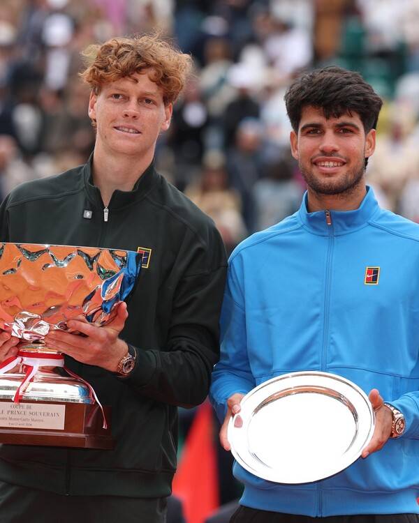 시너와 알카라스(사진=ATP 투어 SNS)