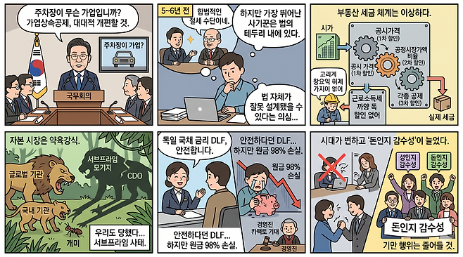 "가장 완벽한 사기는 법과 제도 위에 있다" 기사 요약. 제미나이 생성 이미지=이환주 기자