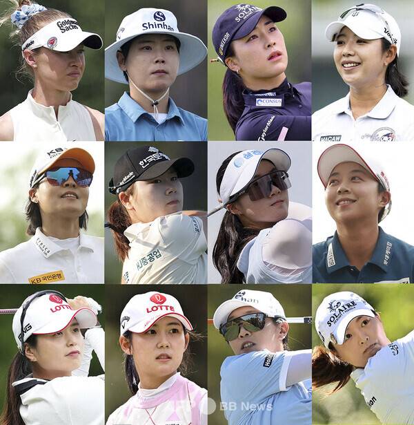 양희영, 김세영, 유해란, 김아림, 신지은, 안나린, 이일희, 리디아 고 등과 함께 2026년 미국여자프로골프(LPGA) 투어 메이저 골프대회 셰브론 챔피언십에 출전하는&nbsp;넬리 코다, 이소미, 윤이나, 이미향, 전인지, 홍정민, 양윤서, 김효주, 최혜진, 황유민, 임진희, 고진영 프로. 사진제공=ⓒAFPBBNews = News1 (사진을 무단으로 사용하지 마십시오.)
