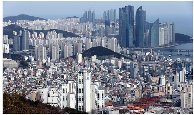 부산 해운대구와 수영구 일대 아파트 전경 <매경DB>
