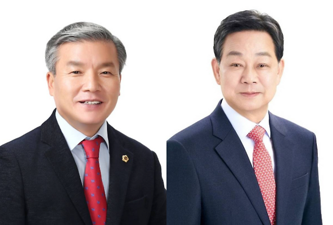 ▲ 국민의힘 정영길, 무소속 전화식 후보