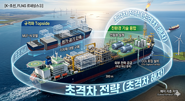 글로벌 해양플랜트 시장을 주도하는 국내 조선업계가 양적 수주 확대를 넘어 질적 수익성 극대화를 위한 체질 개선에 속도를 내고 있다./사진=제미나이