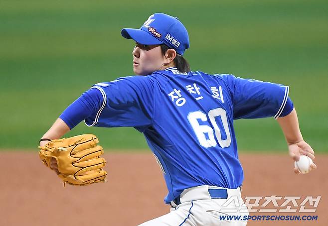 26일 오후 서울 고척스카이돔에서 열린 삼성-키움전. 삼성 선발투수 장찬희가 투구하고 있다. 고척=정재근 기자 cjg@sportschosun.com/2026.4.26/