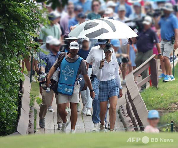 양희영, 김세영, 윤이나, 이미향, 전인지, 김효주, 최혜진, 황유민, 임진희, 고진영, 유해란, 김아림, 신지은, 안나린, 이일희, 홍정민, 양윤서, 이소미, 리디아 고 등과 함께 2026년 미국여자프로골프(LPGA) 투어 메이저 골프대회 셰브론 챔피언십에 출전한 넬리 코다가 3라운드에서 경기하는 모습이다. 사진제공=ⓒAFPBBNews = News1 (사진을 무단으로 사용하지 마십시오.)