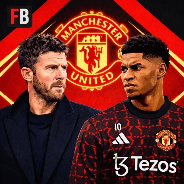 25일 스페인 '스포르트' 보도에 따르면 마커스 래시포드가 올여름 맨체스터 유나이티드 복귀를 앞두고 있다. 마이클 캐릭 맨유 임시감독과 래시포드(왼쪽부터)./풋볼부저 제공