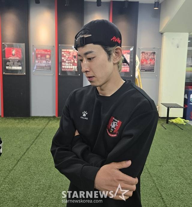 경기 후 만난 부천FC 카즈. /사진=이원희 기자