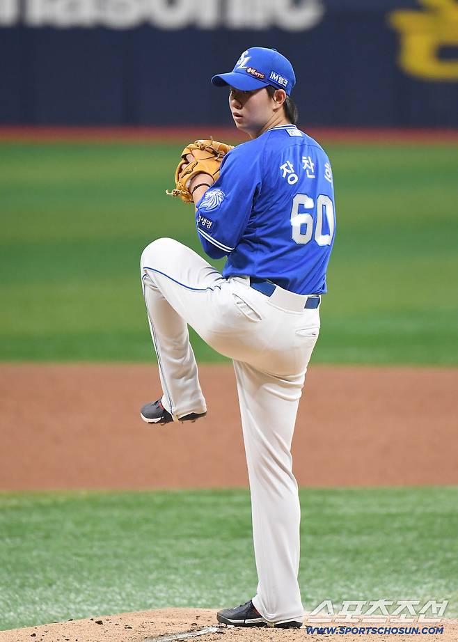 26일 오후 서울 고척스카이돔에서 열린 삼성-키움전. 삼성 선발투수 장찬희가 투구하고 있다. 고척=정재근 기자 cjg@sportschosun.com/2026.4.26/