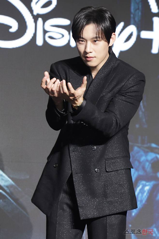 디즈니+ 오리지널 시리즈 '골드랜드' 제작발표회에 참석한 김성철. 2026.4.27 ⓒ이혜영 기자 lhy@hankooki.com