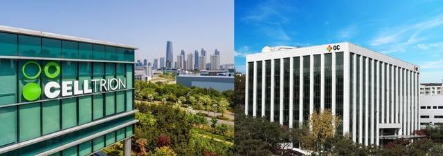 인천 송도의 셀트리온 본사(왼쪽 사진)과 경기 기흥의 GC녹십자 본사. 각사 제공