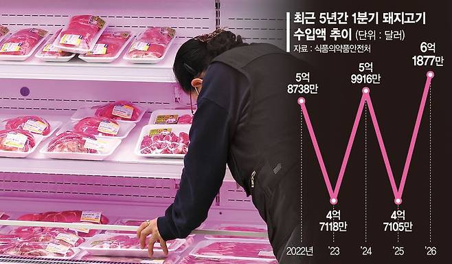 "한돈 사먹기 겁나네"˙˙˙ 돼지고기 수입 사상 최대