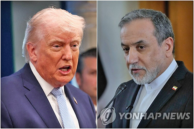 트럼프 미국 대통령(왼쪽)과 아바스 아라그치 이란 외무부 장관. [로이터·AP 연합뉴스]
