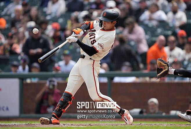 ▲ 샌프란시스코 자이언츠 이정후는 27일(한국시간) 마이애미 말린스와 경기에서 4안타를 몰아쳤다.