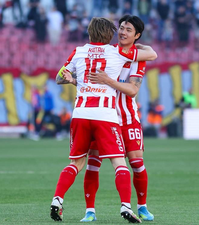 즈베즈다의 풀백 설영우 [즈베즈다 SNS 캡처. 재판매 및 DB 금지]