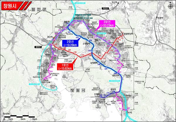 제1차 경상남도 도시철도망 구축계획. /창원시