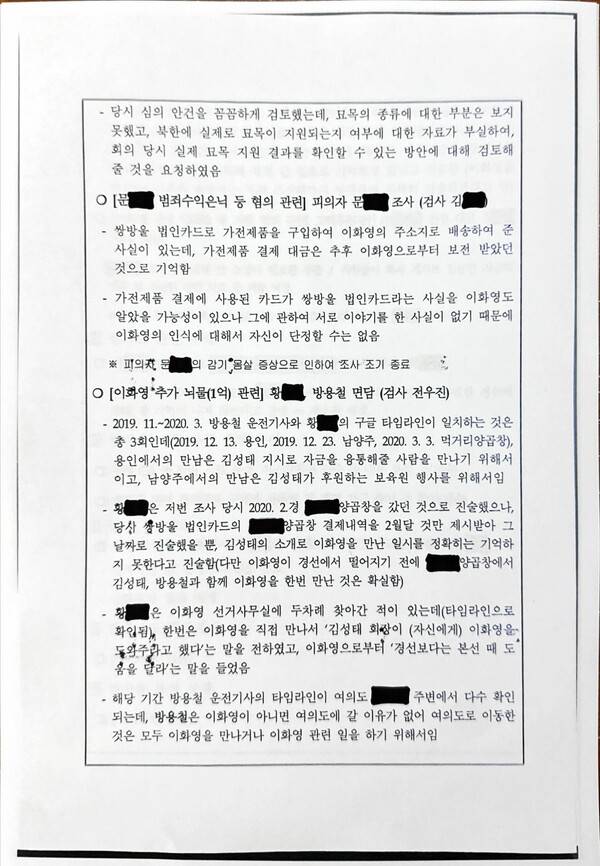 더불어민주당 박성준 의원이 28일 공개한 5쪽짜리 대북송금 사건 수사 보고 문건. 박 의원은 해당 문건이 대검찰청과 법무부를 통해 대통령실 공직기강비서관실에 보고됐고 윤석열도 보고 받았다고 밝혔다. 그림은 문건 2쪽. 2026.4.28. 박성준 의원실 제공