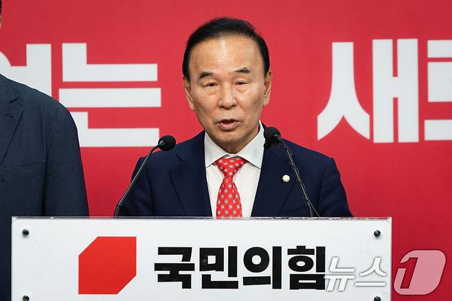 박덕흠 국민의힘 공천관리위원장. 2026.4.26 ⓒ 뉴스1 유승관 기자