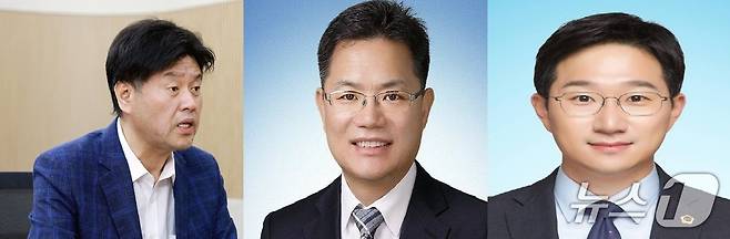 하남갑 국회의원 보선에 나서는 이광재 더불어민주당 성남분당갑 지역위원장의 공석을 누가 메울지에 관심이 모아지고 있다. 왼쪽부터 김용 전 민주연구원 부원장, 임채철 한국세무사회 법제이사, 권락용 남서울대 외래교수./뉴스1 DB