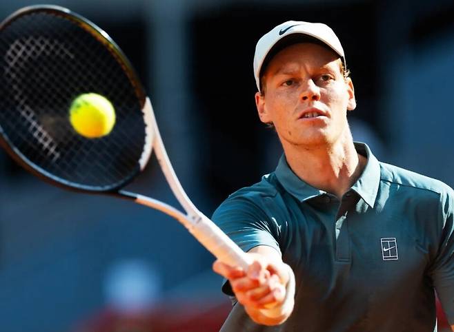 마드리드 오픈 8강에 진출한 야닉 시너. 대회 SNS