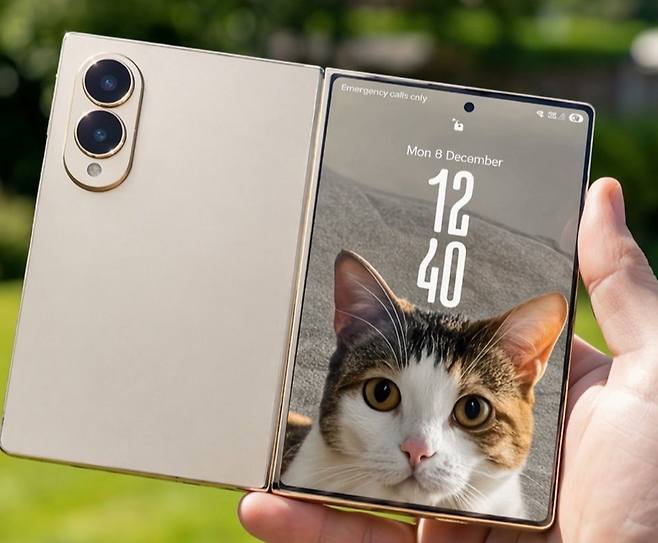 삼성전자 갤럭시 Z 폴드8 와이드(가칭) 예상 이미지.  [X 캡처]