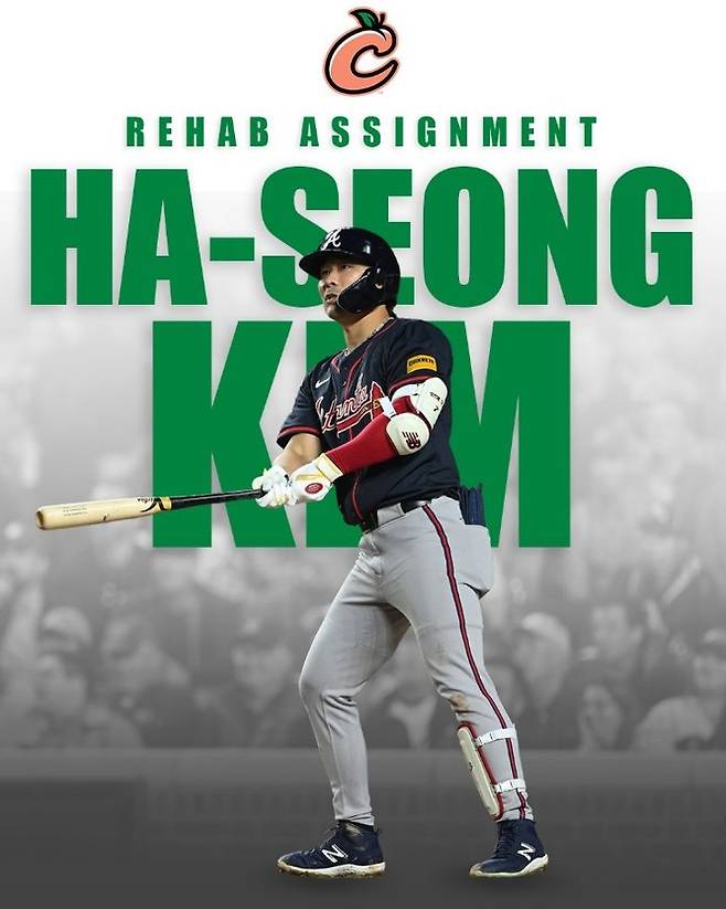 [서울=뉴시스] 메이저리그(MLB) 애틀랜타 브레이브스 산하 더블A 팀인 콜럼버스 클링스톤스에서 재활 경기를 치르는 김하성. (사진 = 콜럼버스 클링스톤스 공식 인스타그램 캡처) *재판매 및 DB 금지