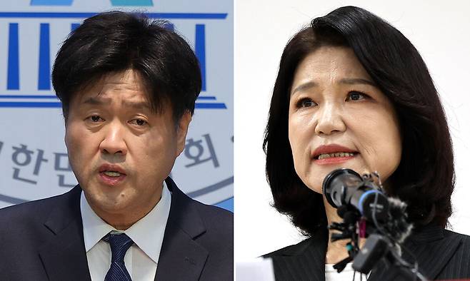 김용(왼쪽), 이진숙.