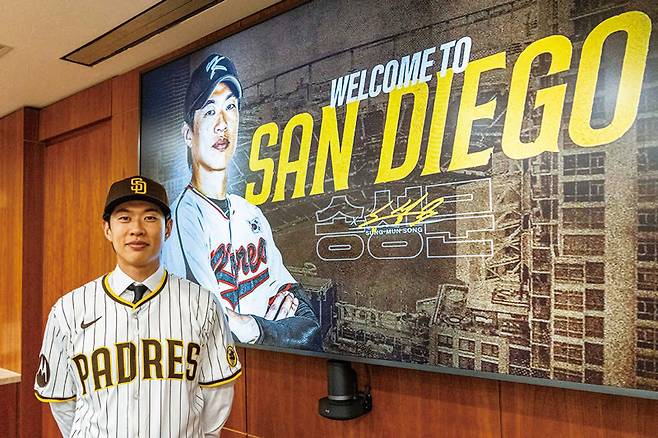 미국프로야구 메이저리그(MLB) 샌디에이고는 2025년 12월23일(한국시간) 구단 인터넷 홈페이지를 통해 "KBO리그 스타 송성문과 4년 계약을 맺었다"고 발표했다. ⓒ키움 히어로즈