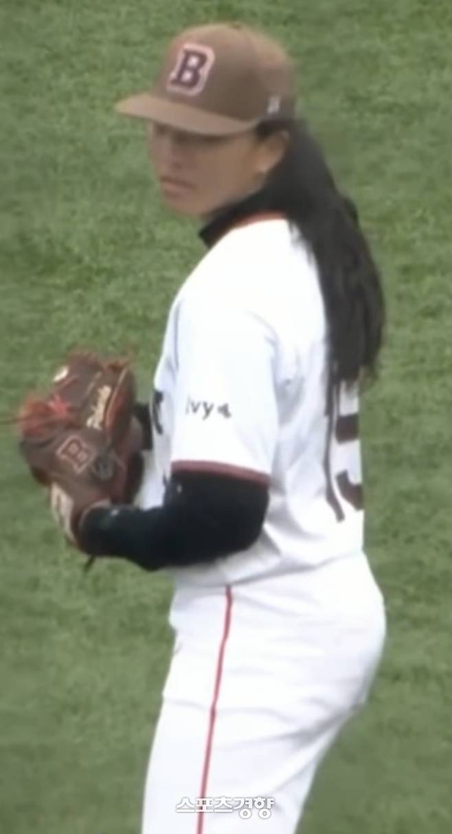 올리비아 피차도의 경기 등판 모습. 중계화면 SNS 캡처